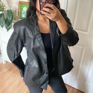 Vintage leather blazer